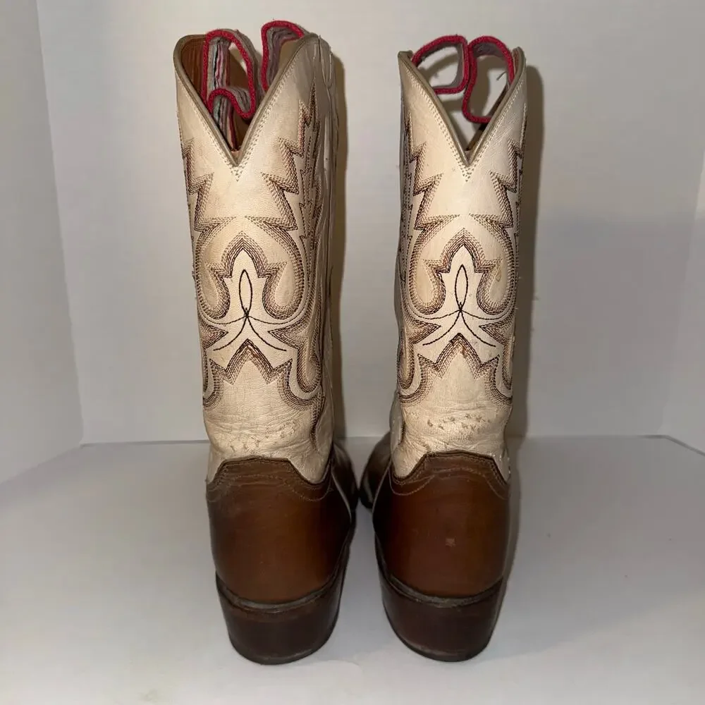 LUCCHESE 2000 two ten leather rodeo western cowboy boots 9.5